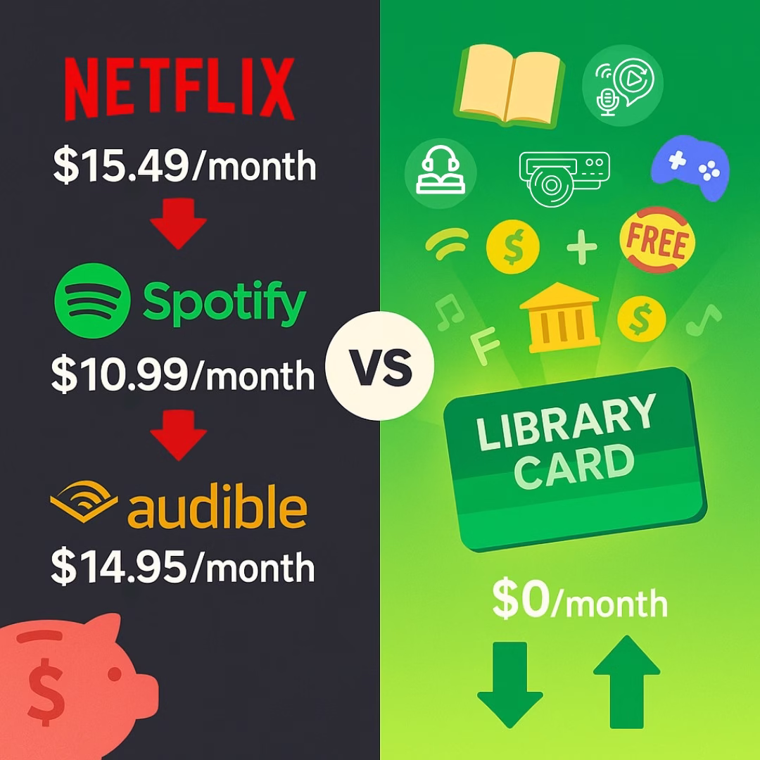Your library card saves money on streaming, games, museums, and education. Discover how to get $2,000+ in free services.
