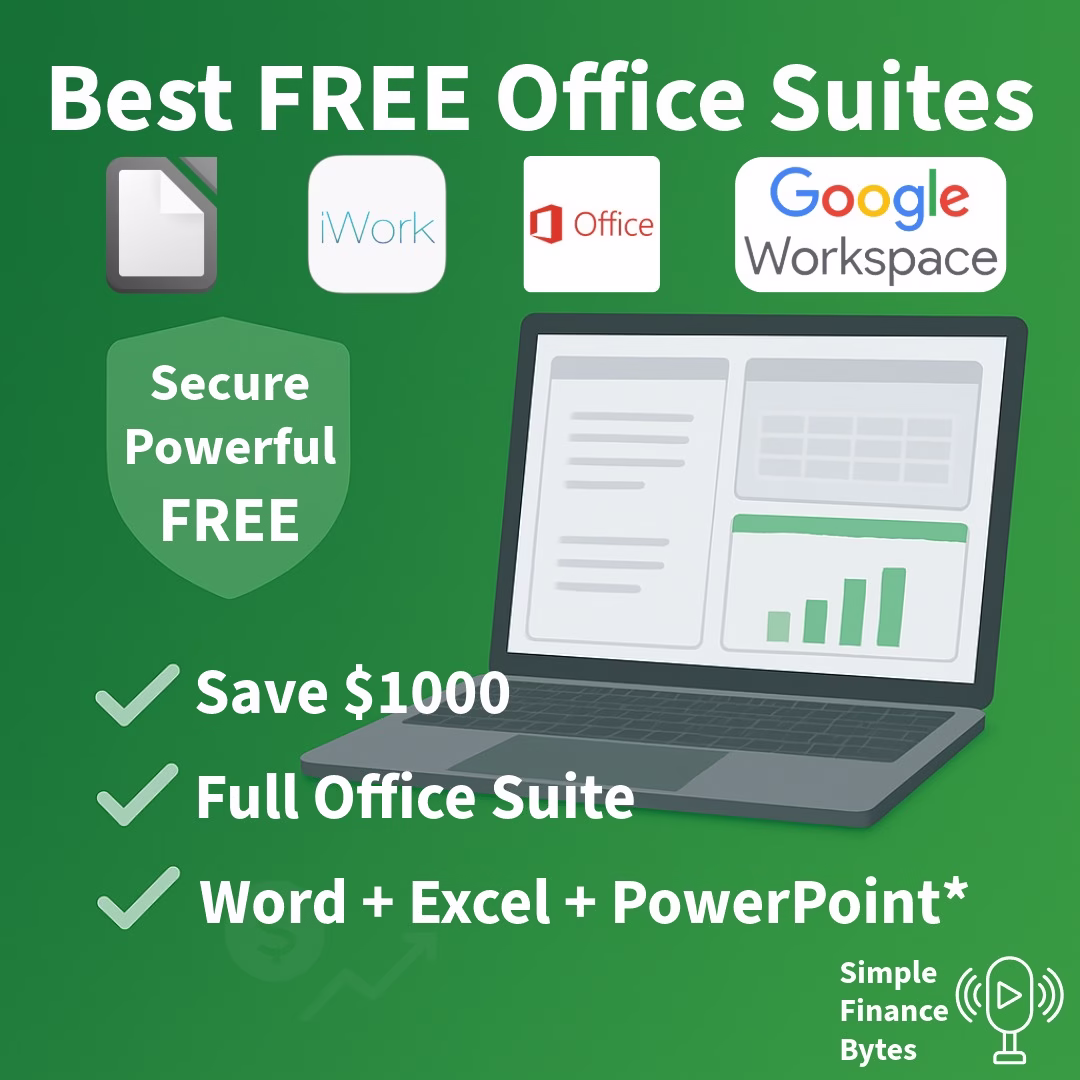 Save $1,000 over 10 years with LibreOffice, Apple iWork, or Google Workspace. Microsoft 365 now costs $100/year. Get full office suites free.