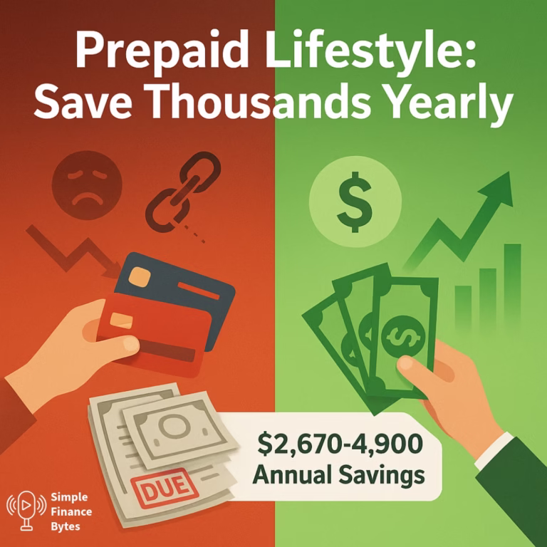 Learn the prepaid lifestyle: pay cash upfront, avoid all consumer debt, and save thousands yearly. No stress and gain financial freedom.