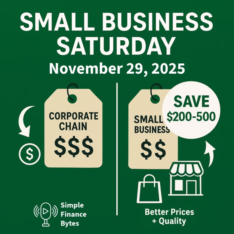 Save $200-500 shopping Small Business Saturday. Better prices, quality, local deals beat Black Friday. Money-saving guide for November 29.