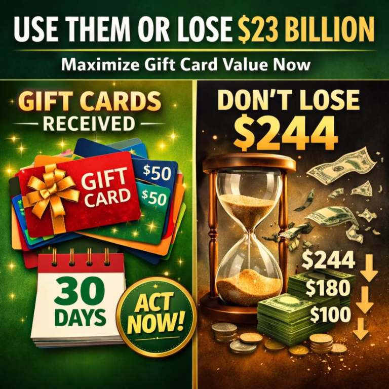 Gift card value disappears fast. 43% of Americans have unused cards worth $244 each. Use them now before fees eat your money.
