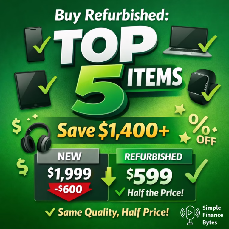 Buy refurbished in these 5 categories and save money. Get flagship quality at half price. Phones, laptops, tablets on Amazon Renewed.