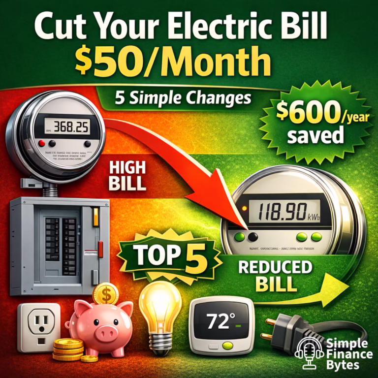 Electric bill jumped 7%? Cut it $20-50 monthly with 5 simple changes. LED bulbs, thermostat tricks, vampire power fixes. Start this weekend.