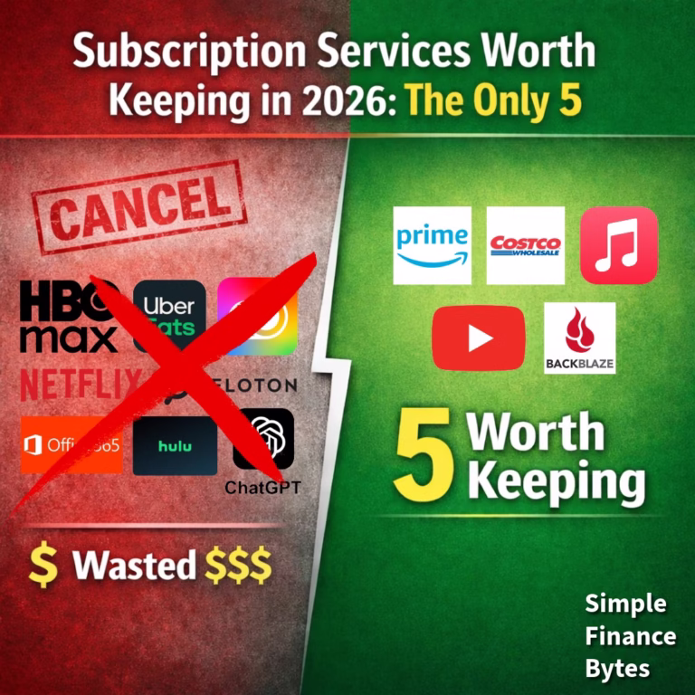 Subscription services draining your budget? Keep these 5 that actually pay for themselves in 2026. Cancel everything else.