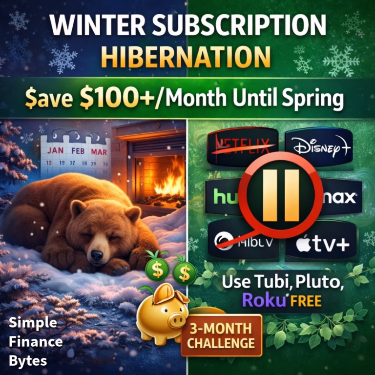 Discover how a ‘winter subscription hibernation’ can save you $100s per month. Learn to cancel non-essential subs & use free services like Tubi & Pluto.