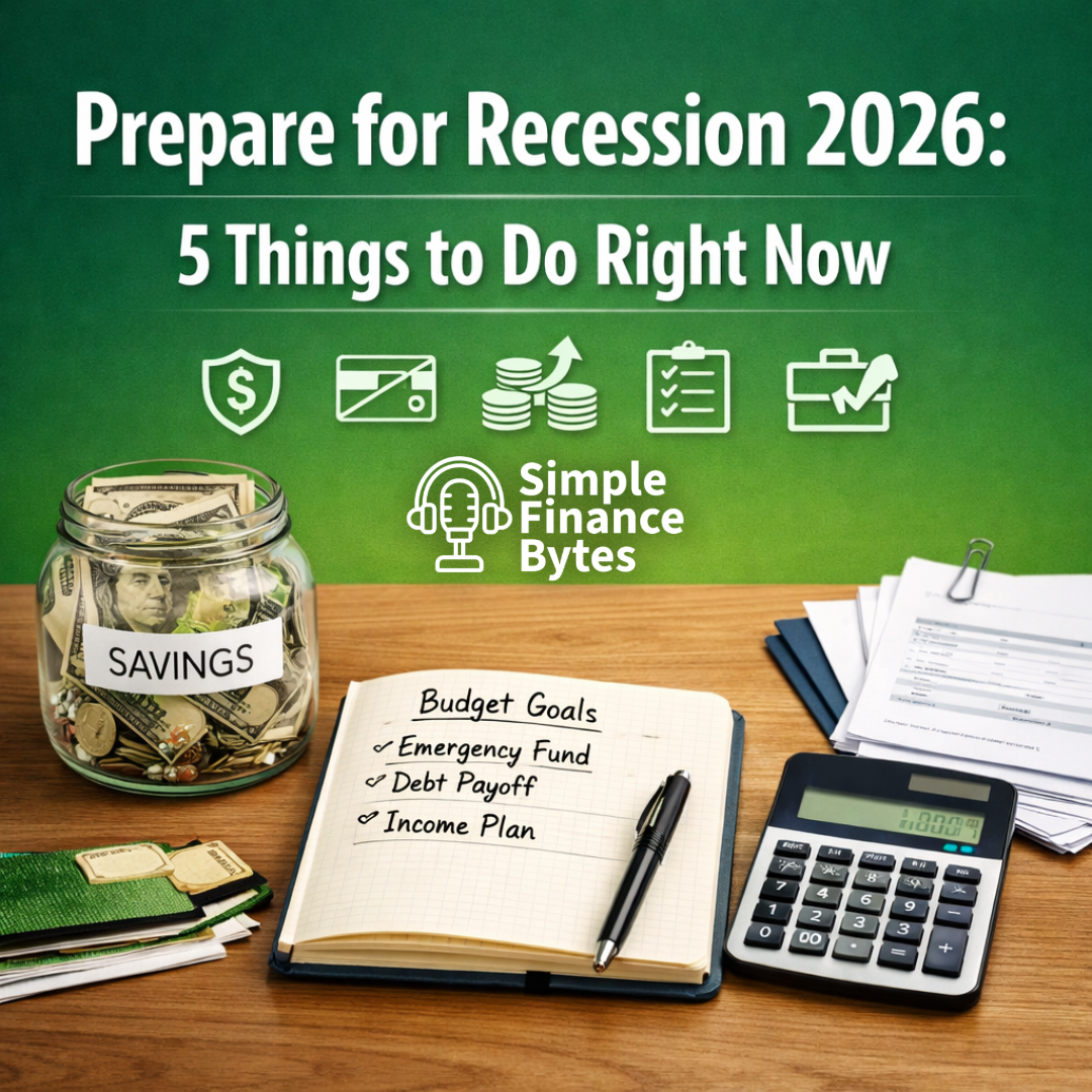 Prepare for recession with these 5 actionable steps. Build emergency savings, reduce debt, and secure your income in 2026.