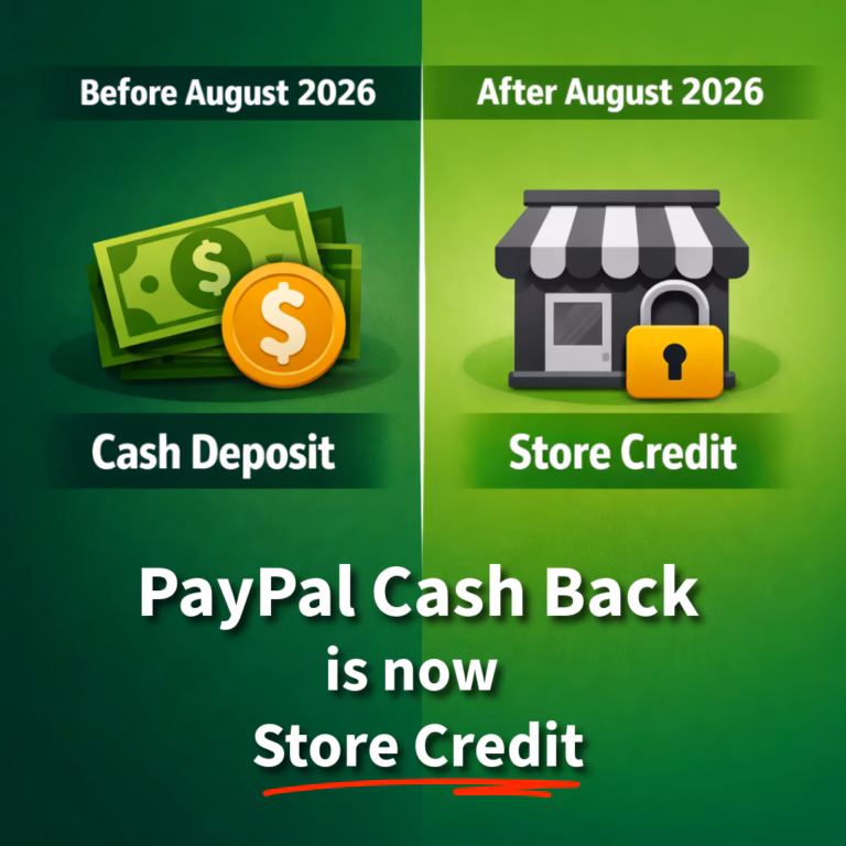 PayPal rewards change August 2026 turns cash back into store credit. Here is what to do before the deadline and what to use instead.