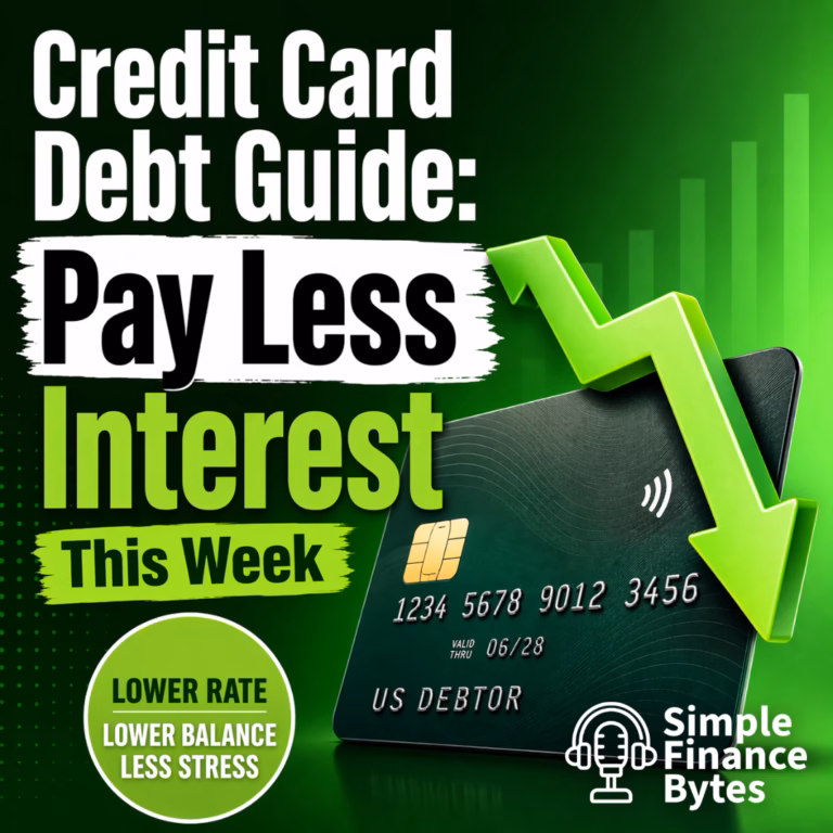 Credit card debt guide for paying less interest right now. Three free moves anyone can make this week on existing accounts.