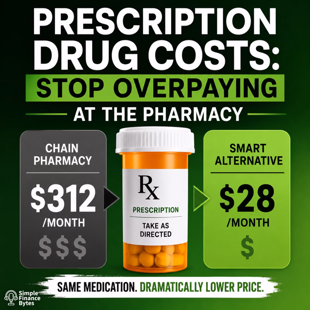Prescription drug costs too much at CVS or Walgreens. GoodRx, Cost Plus Drugs, Costco Pharmacy, and mail order can cut your bill today.