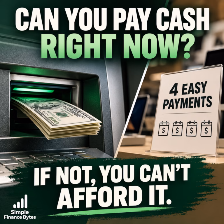Can't afford it today? Take the ATM Test. Learn why small monthly payments don't prove a purchase is affordable. Save first, buy second.